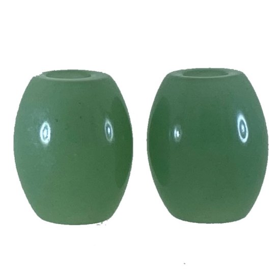 (image for) Green Aventurine Gemstone Beads (Set of 2 Beads)
