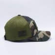 (image for) Green Camo American Flag Velcro Patch Hat