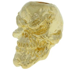 Grins Skull Bead in 18K Gold Plated Finish by Schmuckatelli Co.