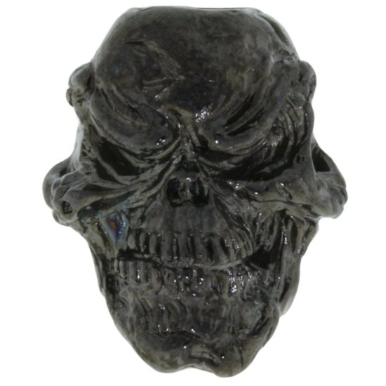 (image for) Grins Skull Bead in Hematite Finish by Schmuckatelli Co.