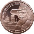 (image for) Guy Fawkes ~ Ideas Are Bulletproof (AOCS) 1 oz .999 Pure Copper Round