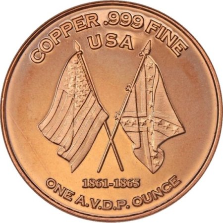 (image for) H. L. Hunley ~ Civil War Series 1 oz .999 Pure Copper Round