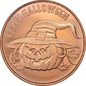 Halloween ~ Holiday Series 1 oz .999 Pure Copper Round