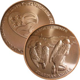 Heroes Triumph Guardian Angels 1 oz .999 Pure Copper Round 
