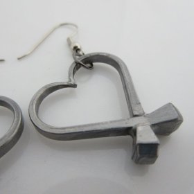 Horseshoe Nail Heart Earrings By Mr Willie Hess