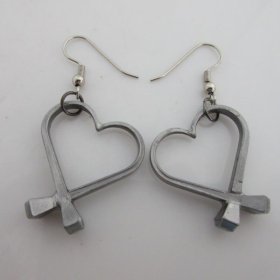 Horseshoe Nail Heart Earrings By Mr Willie Hess