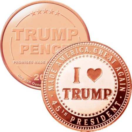 (image for) Donald J. Trump ~ I Heart Trump (Disme) 1 oz .999 Pure Copper Round