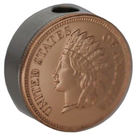 (image for) Indian Head Penny Design (Polished Copper) Stainless Steel Core Lanyard Bead By Barter Wear 