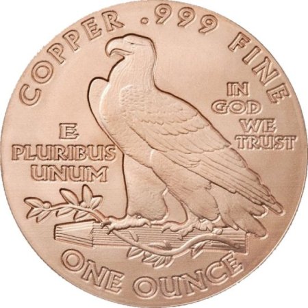 (image for) Incuse Indian 1911 (Osborne Mint) 1 oz .999 Pure Copper Round
