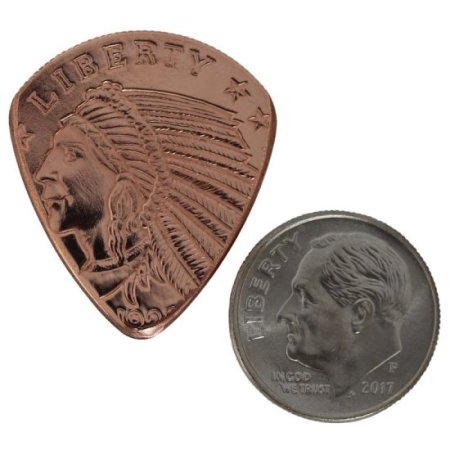 (image for) Incuse Indian Copper Guitar Pick