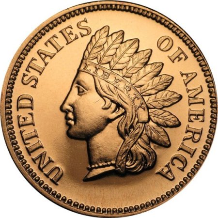 (image for) Indian Head Design 1/4 oz .999 Pure Copper Round