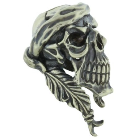 (image for) Indian Skull In Nickel Silver By Evgeniy Golosov