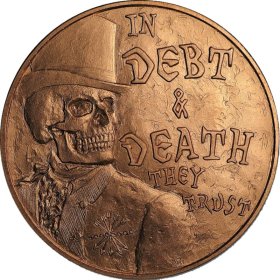 In Debt & Death #23 (2017 Silver Shield Mini Mintage) 1 oz .999 Pure Copper Round