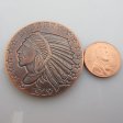 (image for) Incuse Indian 1 oz .999 Pure Copper Round (Black Patina) (Golden State Mint)