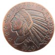 (image for) Incuse Indian 1 oz .999 Pure Copper Round (Black Patina) (Golden State Mint)