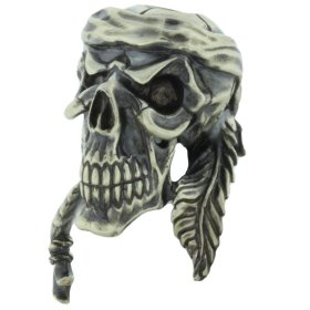 Indian Skull In Nickel Silver By Evgeniy Golosov