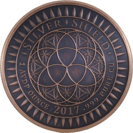 (image for) James Madison #42 (2017 Silver Shield Mini Mintage) 1 oz .999 Pure Copper Round (Black Patina)