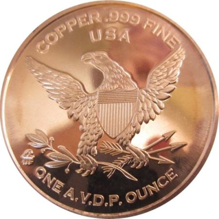 (image for) Jefferson Nickel 1938 Design (Private Mint) 1oz .999 1 oz .999 Pure Copper Round