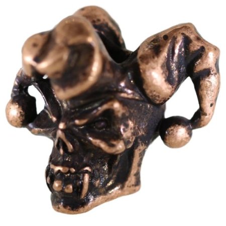 (image for) Jester Bead in Roman Copper Oxide by Schmuckatelli Co.