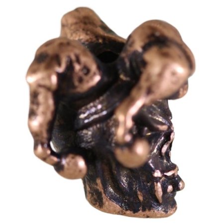 (image for) Jester Bead in Roman Copper Oxide by Schmuckatelli Co.