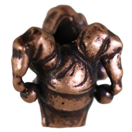 (image for) Jester Bead in Roman Copper Oxide by Schmuckatelli Co.