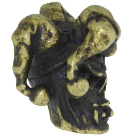 (image for) Jester Bead in Roman Brass Oxide by Schmuckatelli Co.