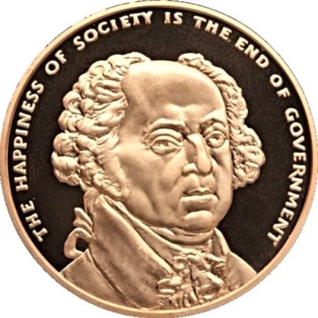 (image for) John Adams #40 (2017 Silver Shield Mini Mintage) 1 oz .999 Pure Copper Round