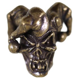 (image for) Jester Bead in Solid Oil Rubbed Bronze by Schmuckatelli Co.