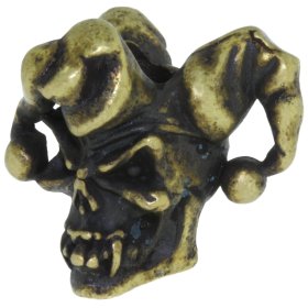 Jester Bead in Roman Brass Oxide by Schmuckatelli Co.