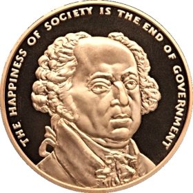 John Adams #40 (2017 Silver Shield Mini Mintage) 1 oz .999 Pure Copper Round