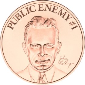 John Dillinger 1 oz .999 Pure Copper Round (Intaglio Mint)