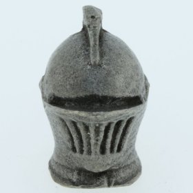 Joust Helmet Bead in Pewter by Marco Magallona