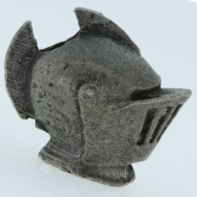 Joust Helmet Bead in Pewter by Marco Magallona