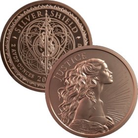 Justice #151 (2020 Silver Shield - Mini Mintage) 2 oz .999 Pure Copper Round