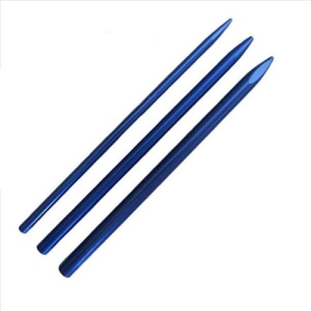 (image for) Knotters Tool II (Stainless Steel) w/ 3 Different Size Blue Lacing Needles