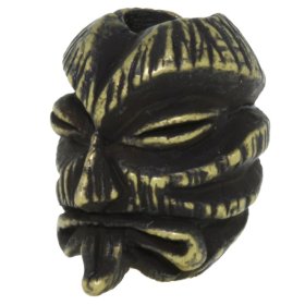 Kiko Tiki Bead in Roman Brass Oxide Finish by Schmuckatelli Co.