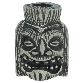 Ku Tiki Bead in Pewter by Schmuckatelli Co.