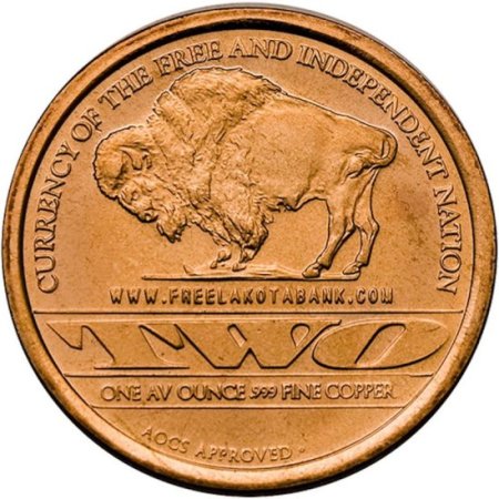 (image for) Lakota "Crazy Horse" (AOCS) (2011) 1 oz .999 Pure Copper Round