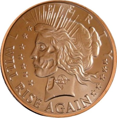 (image for) Liberty Will Rize Again 1 oz .999 Pure Copper Round (6th Design of the ApocalypZe Series)