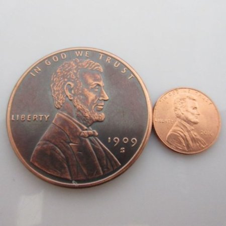 (image for) Lincoln Bust Cent Design 1 oz .999 Pure Copper Round (Golden State Mint) (Black Patina)