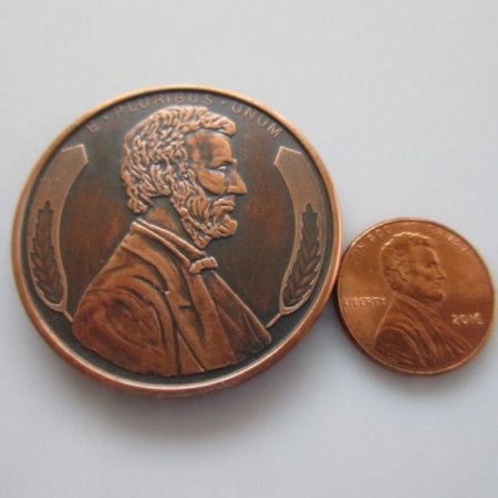 (image for) Lincoln Wheat Cent 1 oz .999 Pure Copper Round (Black Patina)