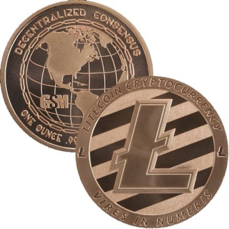 (image for) Litecoin #87 (2018 Silver Shield - Mini Mintage) 1 oz .999 Pure Copper Round