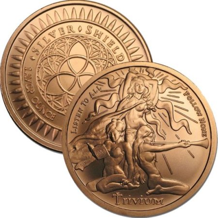 (image for) Listen To All - Follow None - Trivium 1 oz .999 Pure Copper Round (2015 Silver Shield)