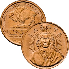 Lakota "Crazy Horse" (AOCS) (2011) 1 oz .999 Pure Copper Round