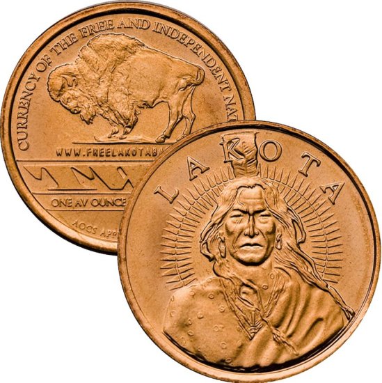 (image for) Lakota \"Crazy Horse\" (AOCS) (2011) 1 oz .999 Pure Copper Round