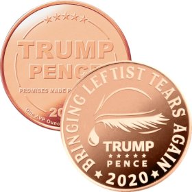 Donald J. Trump ~ Leftist Tears (Disme) 1 oz .999 Pure Copper Round