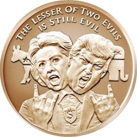 The Lesser Of The Two Evils #9 (2017 Silver Shield Mini Mintage) 1 oz .999 Pure Copper Round