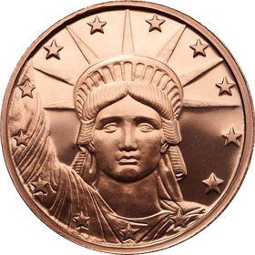 Liberty Head (No Date Obverse) 1 oz .999 Pure Copper Round