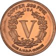 (image for) Liberty "V" 1883 Nickel Design 1 oz .999 Pure Copper Round