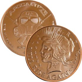 Liberty Will Rize Again 1 oz .999 Pure Copper Round (6th Design of the ApocalypZe Series)
